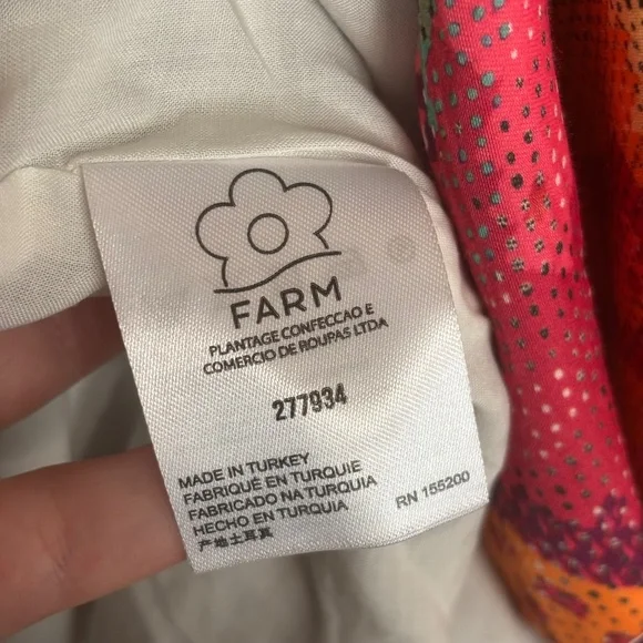 Farm Rio for Anthropologie Floral Gingham Wrap Dress NWT - Size M